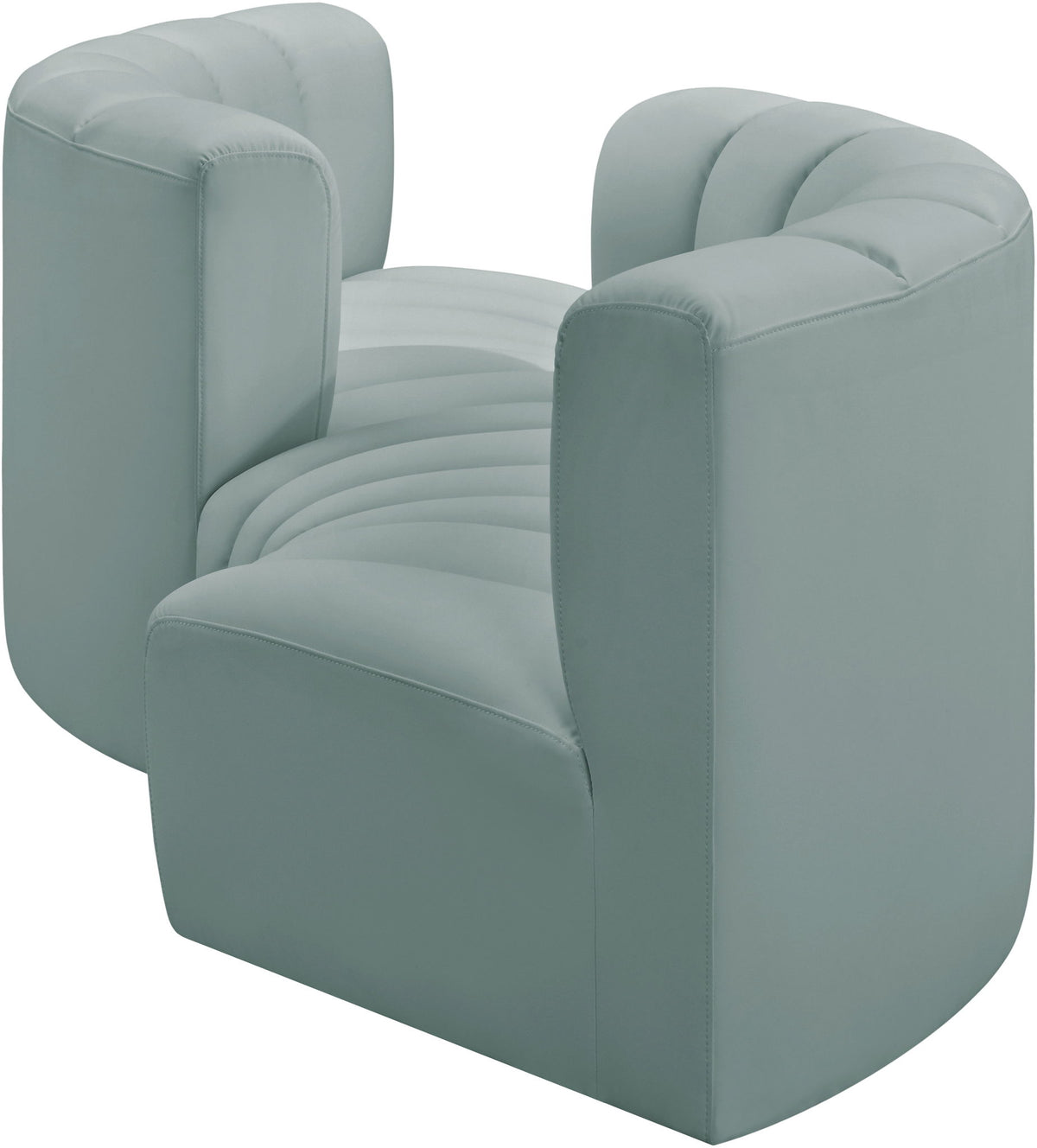Arc - Faux Leather 4 Piece Curved Modular Sofa