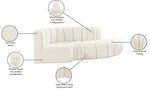 Arc - Velvet 4 Piece L-Shaped Modular Sofa