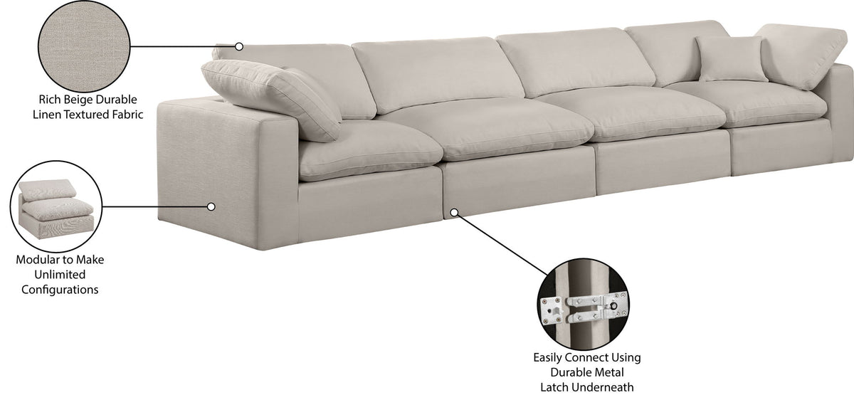 Comfy - Linen Modular Sofa 4 Seats