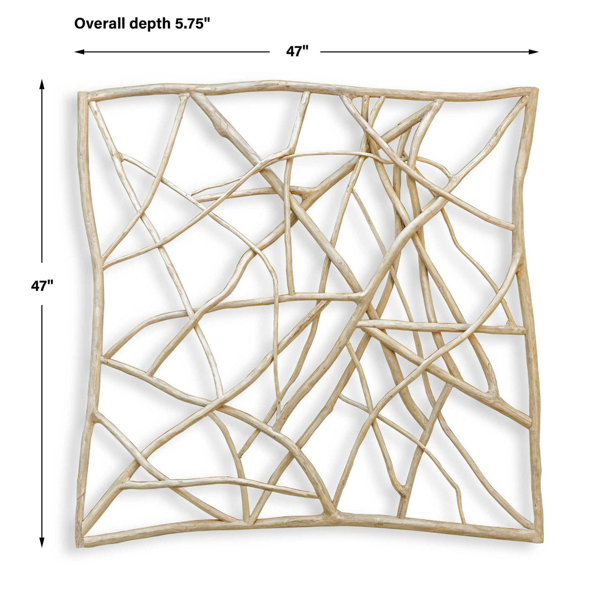Tangled Up - Outdoor Teak Wall Decor - Woodtone