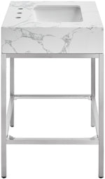 Marmo - Engineered Marble Bathroom Vanity With Chrome Base