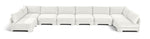 Hammond - Velvet Performance Fabric Upholstered 8 Piece U-Shaped Armless Sectional - Beige