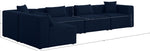 Cube - Linen 5 Piece Modular Sectional