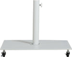 Fiji - Aluminum Patio Umbrella With Square White And Teak Base