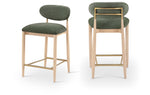 Riccio - Fabric Stool - Natural Frame