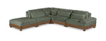 Turin - Chenille Fabric Upholstered Modular Sectional - Green