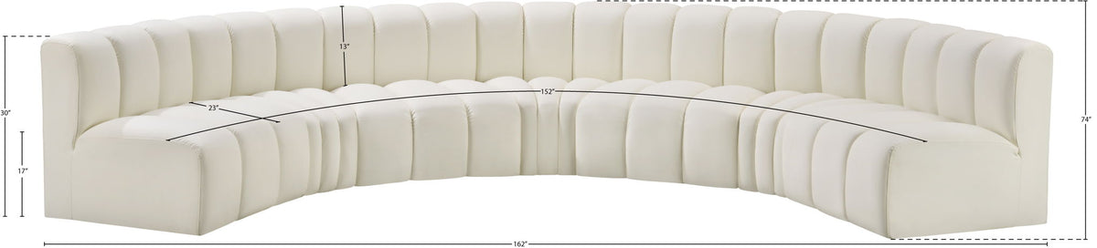 Arc - Faux Leather 7 Piece U-Shaped Modular Sofa