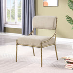 Bastille - Upholstered Dining Side Chair (Set of 2) - Brass Frame
