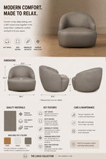Manhattan Lukas - Upholstered Swivel Accent Chair