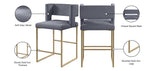 Caleb - Counter Stool with Gold Legs (Set of 2)