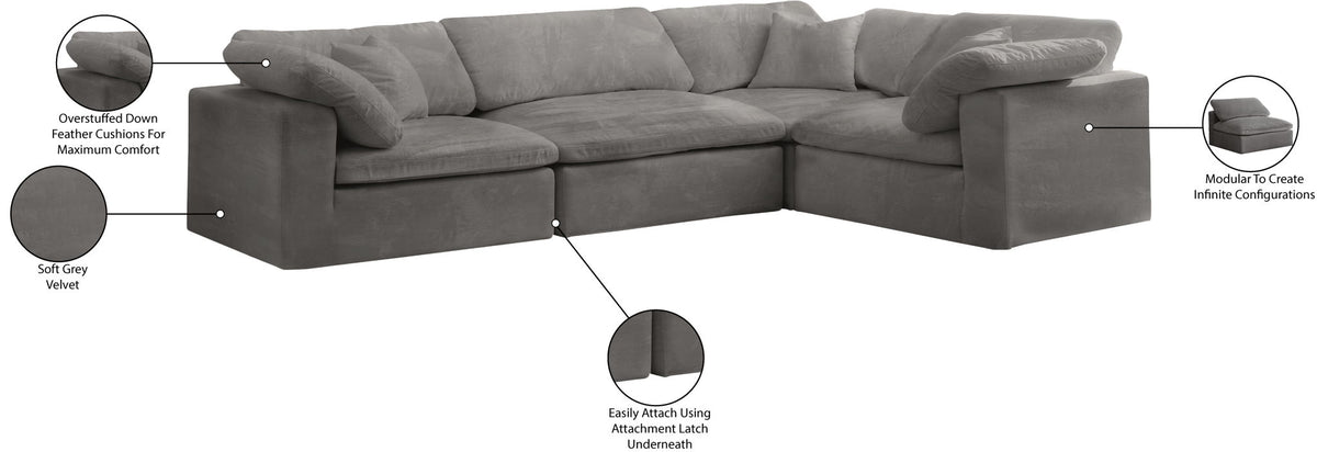 Cozy - 4 Piece Modular Corner Sectional