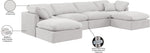 Indulge - Velvet 6 Piece Modular Double Chaise Sectional