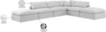 Indulge - Linen 6 Piece Modular Armless Sectional - White