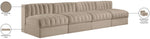 Rummi - Armless Velvet Performance Fabric Upholstered 4 Piece Modular Sofa