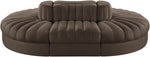 Rummi - Oval Velvet Performance Fabric Upholstered 6 Piece Modular Sectional