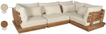 Mirella - 4 Piece Water Resistant Fabric Outdoor Patio Modular Sectional