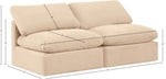 Indulge - Velvet 2 Seat Modular Armless Sofa
