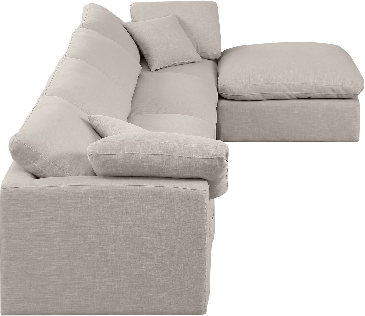 Indulge - Linen 5 Piece Modular Sectional With Chaise