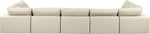 Comfy - 7 Piece Faux Leather Modular Armless Sectional