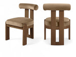 Arienzo - Performance Fabric Upholstered Dining Chair (Set of 2) - Walnut Base