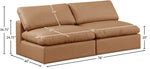 Comfy - Faux Leather Modular Armless Sofa 2 Seats