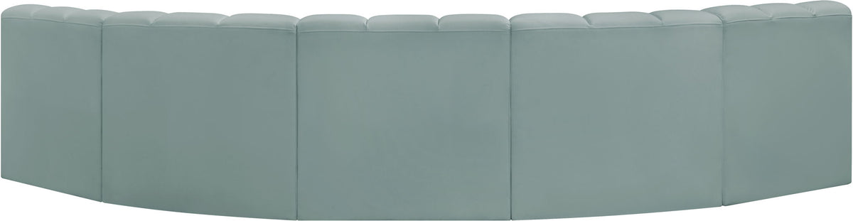 Arc - Faux Leather 5 Piece U-Shaped Modular Sofa