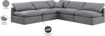Indulge - Velvet 5 Piece Modular Corner Armless Sectional