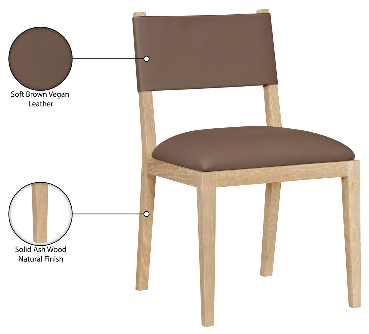 Avon - Vegan Leather Dining Side Chair (Set of 2)