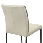 Meriam - Full Back Top Grain Leather Upholstered Metal Dining Chairs (Set of 2)