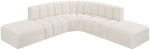 Arc - Boucle Fabric 6 Piece Corner Modular Sofa