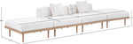 Laguna - 4 Piece 142" Outdoor Patio Armless Modular Sofa With 2 Backless Seats