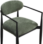 Riccio - Fabric Dining Arm Chair (Set of 2) - Black Frame