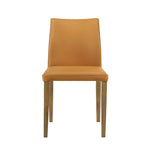 Elyza - Full Back Top Grain Leather Upholstered Wood Dining Chairs (Set of 2)