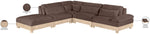 Turin - Chenille Fabric Upholstered Modular Sectional - Brown
