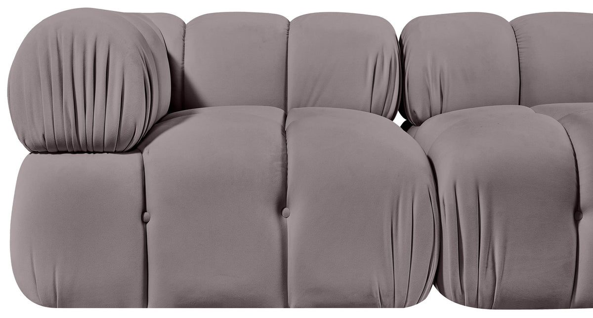 Orin - Velvet Performance Fabric Upholstered 2 Piece Modular Sofa (2 Corner Chairs)