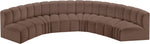 Arc - Faux Leather 6 Piece U-Shaped Modular Sofa