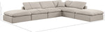 Indulge - Linen 6 Piece Modular Armless Sectional