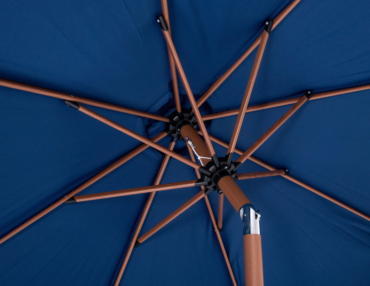 Amalfi - Patio Umbrella - Black Base / Light Brown Pole