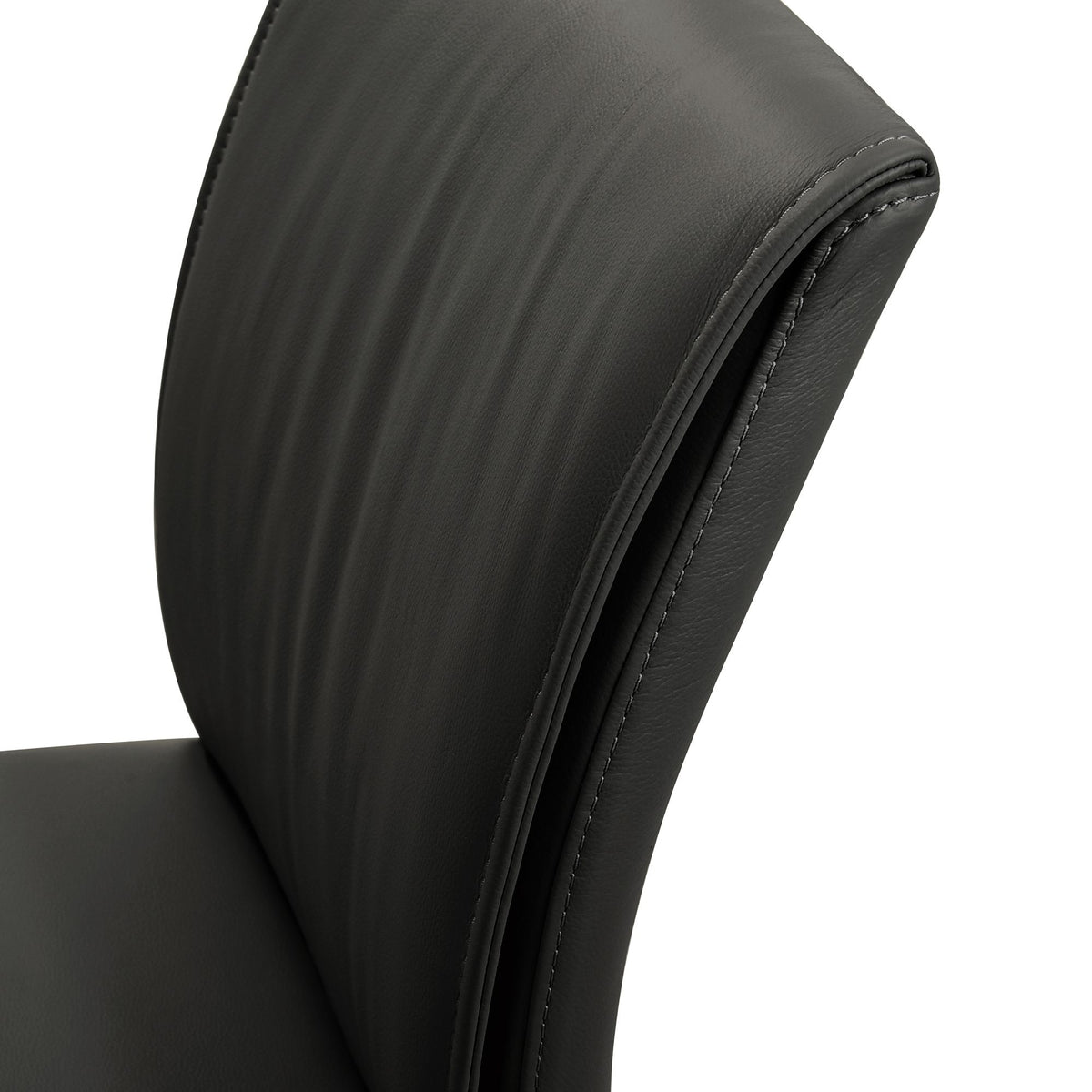 Meriam - Full Back Top Grain Leather Upholstered Metal Dining Chairs (Set of 2)