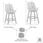 Sonny - Adjustable Height Swivel Barstool