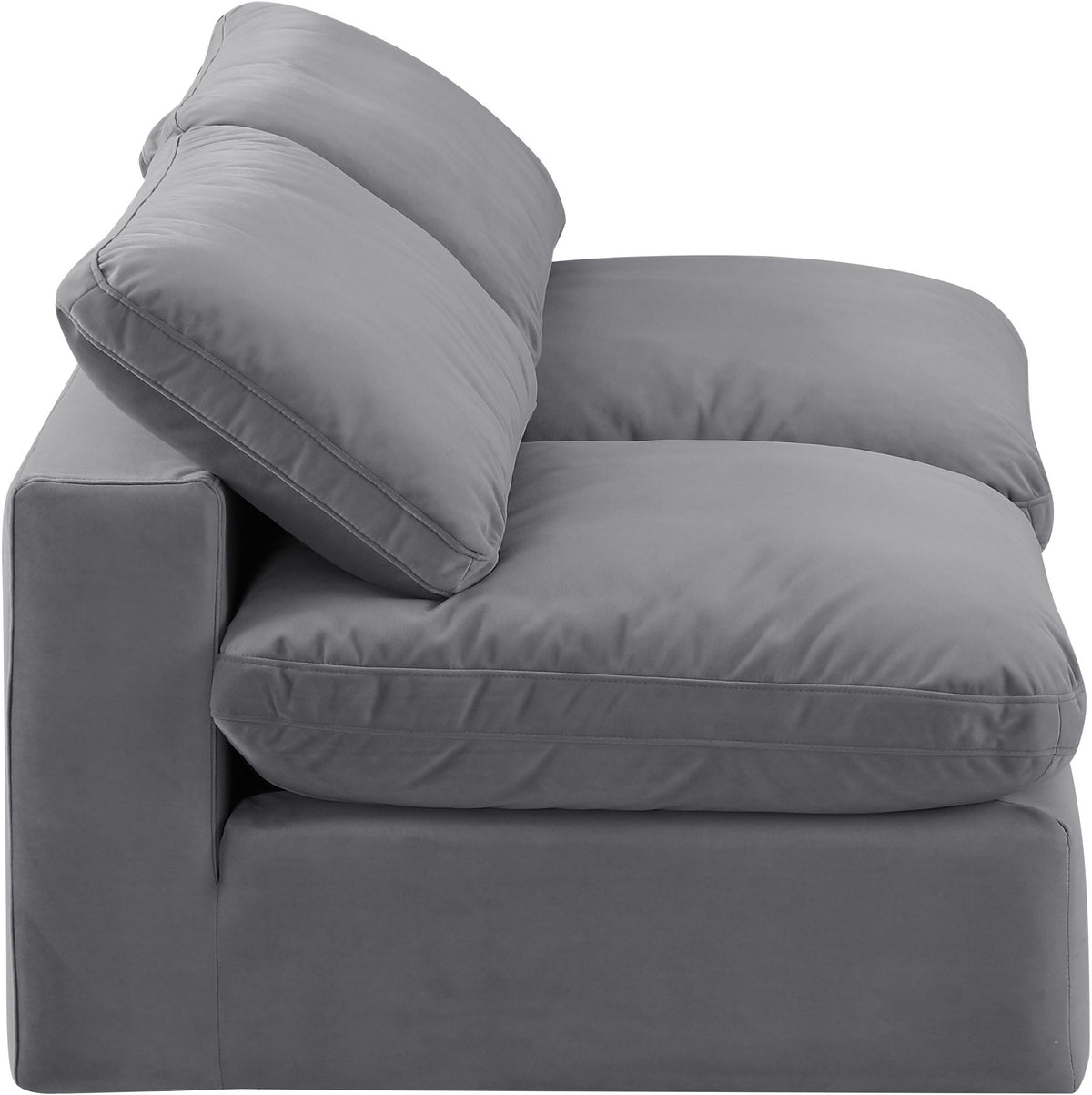 Comfy - Velvet Modular Armless Sofa 2 Seats