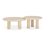 Amora - Indoor / Outdoor Nesting Accent Tables (Set of 2) - Travertine