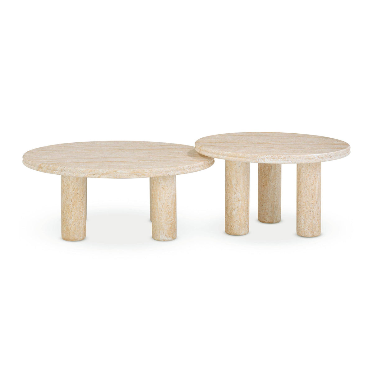 Amora - Indoor / Outdoor Nesting Accent Tables (Set of 2) - Travertine