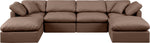 Indulge - Faux Leather 6 Piece Modular Double Chaise Sectional