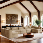 Stellar - 7 Piece Chenille Fabric Upholstered Modular Sectional