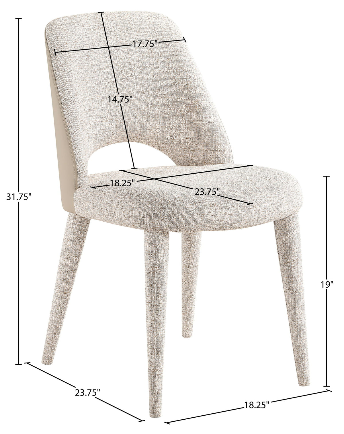 Cici - Fabric Upholstered Dining Chair (Set of 2)