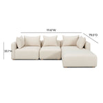 Hangover - 4-Piece Modular Sectional - Cream