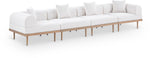 Laguna - 4 Piece Resilient Water Resistant Fabric 142" Upholstered Outdoor Patio Modular Sofa