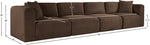 Shaggy - 4 Seat Modular Sofa