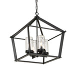 Evanston - 4 Light Indoor-Outdoor Pendant - Black